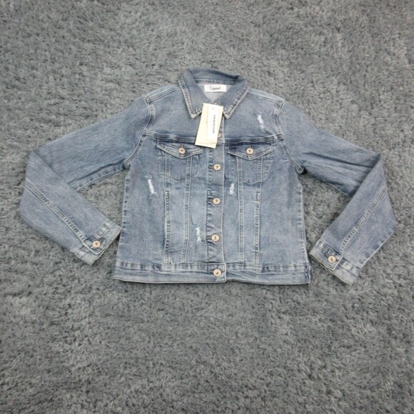 Legend Jackets & Blazers - Legend Premium Denim Jacket Womens Small Light Wash Distressed NWT